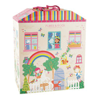 Play Box with Wooden Pieces -Rainbow Fairy Playhouse
